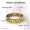 King Ring 4mm Greek Ring – Viking Stainless Steel for