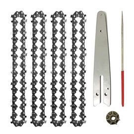 Set of 4, 6 Inch Chainsaw Replacement Blades, 37 Pieces, Chainsaw Replacement Blades, 6 Inch Saw Chainsaw, Woodworking Cutting, Cutting Branches, Mini Chainsaw Electric Saw Accessories Replacement, For Home and Gardening