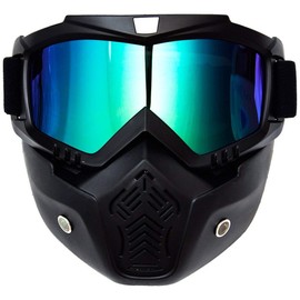 Goodland MO-BIMASK-BL Face Guard Goggles, Mesh Goggles, Hard Bike Mask, Face, Snowboarding, Snowboarding, Full Face Mask, Helmet