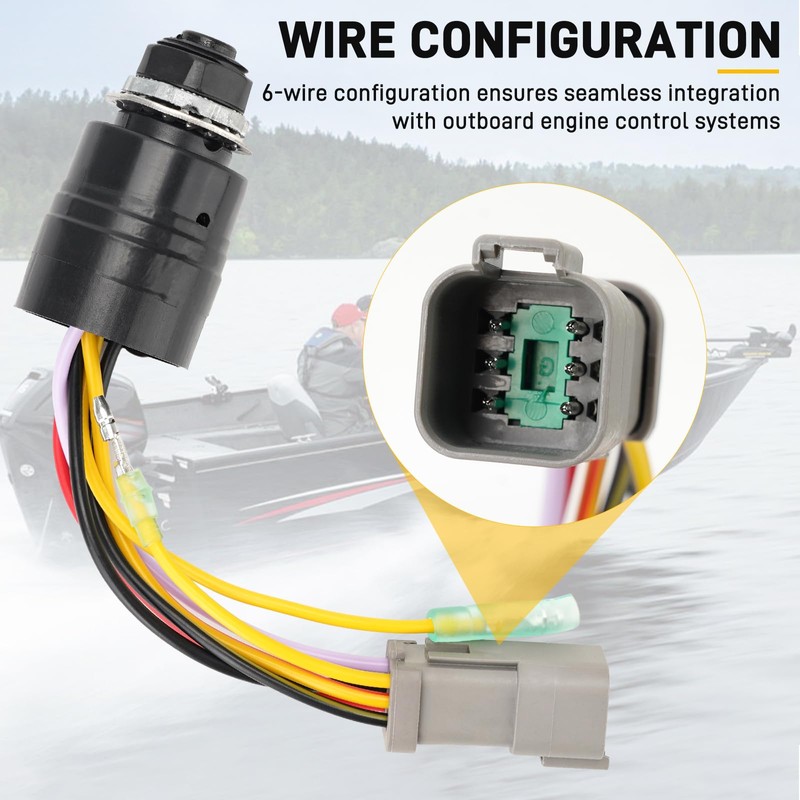 JERBOR 129572 Ignition Switch with Keys Fit for Tracker Boats,