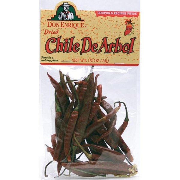 Melissa's Dried De Arbol Chiles, 3 Bags (2 oz)