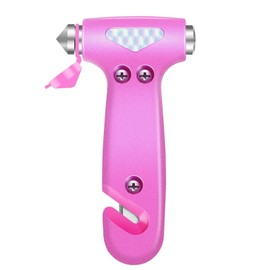 COFSODI Car Glass Breaker and Seatbelt Cutter. Emergency Window Breaker, Seat Belt Cutter, Car Escape Tool with Seatbelt Cutter, Emergency Car Kit Essential Gadgets & Window Breaker Tool. (Pink)