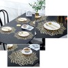 Uposao Set of 2 Round Rose Gold PVC Place Mats,