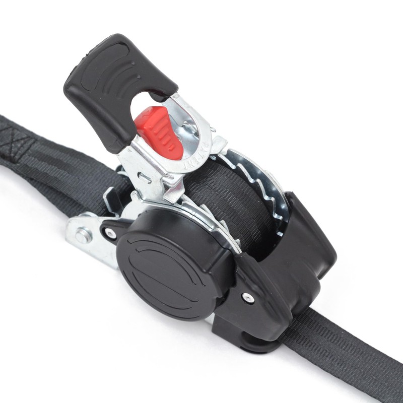 PowerTye 1 inch x 10 Foot Retractable Ratchet Tie-Downs w/Latch