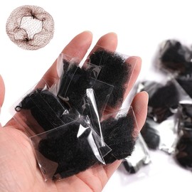 Red para Cabello 30Pcs, Red de Pelo Tejida, Malla Elástica Invisible para Mujeres, Pelucas, Bollo de Ballet, dormir y cocinar (Brown)