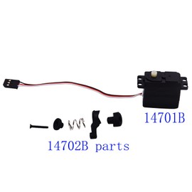 Blomiky 3 Wires 14701B Servo and 14702B Servo Saver Assembly Set for MJX 1/14 Scales H14BM 14209 14210 14301 14302 RC Trucks/ 14210 Servo
