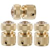 ViLiyDuo Pack of 4 brass hose connectors, garden hose, quick