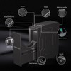 PINEWORLD Gun Safe For Handgun, Biometric Slider Bedside Handgun Safe,