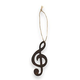 Crispe home & garden Christmas Pendant - Metal Pendant - Treble Clef - Christmas Decoration for Christmas Tree Decorations - Dimensions (H x W x D) 14 x 6 x 0.12 cm