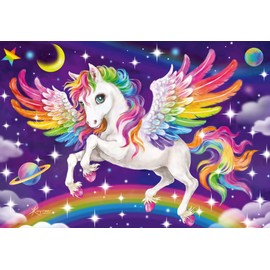 Ravensburger Unicorn and Pegasus 2 x 24 Piece Jigsaw Puzzle Set for Kids - 05677 - Every Piece is Unique, Pieces Fit Together Perfectly