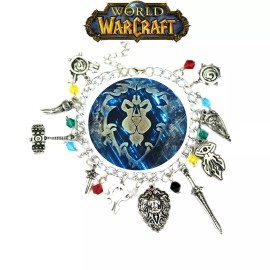 Superheroes Lion Sword WOW Alliance Multi Charms Bracelet Role Playing Game Novelty Jewelry