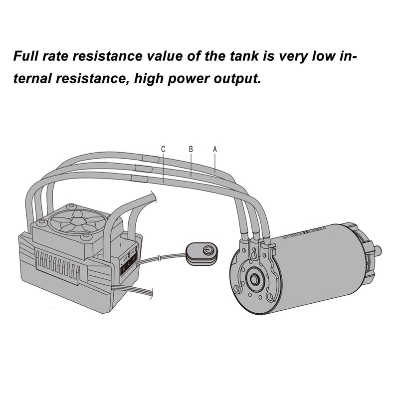 2830KV Brushless Motor RC F3650 12T Brushless Motor Replacement for