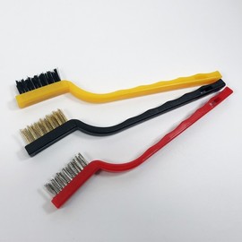 J Mini Wire Brush 3P Stainless Steel Nylon Brass Cleaning 4ea