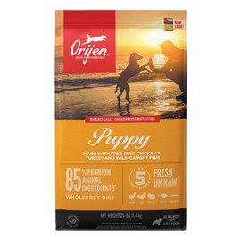 ORIJEN Dog Puppy Recipe, 25lb, High-Protein Grain-Free Dry Puppy Food, Packaging May Vary