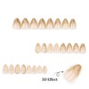 24 Pcs Reusable Press on Nails Medium Length Fake Nails