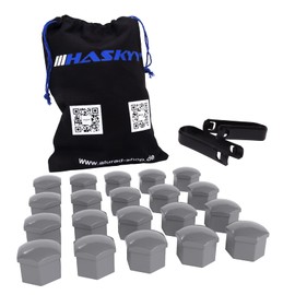 20 x Mother of Pearl Silver Wheel Bolt Caps SW17 Wheel Nut Caps Universal Plastic Caps Covers – Suitable for All Car Wheel Bolts Wheel Nuts with Spanner Width 17 Made in Germany