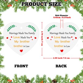 Brother In Law Gifts Christmas Ornament Brother-In-Law Birthday Gift Ceramic Ornament Gifts for Brother In Law from Sister In Law Wedding Gift for Brother In Law Christmas Tree Decoration for Brother