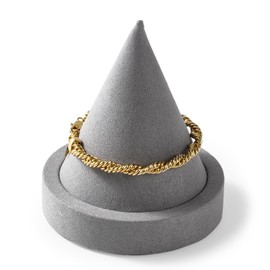 Oirlv Sleek Grey Watch Display Holder Jewellery Stand for Watch & Bracelet, Scratch-Proof Suraface 8.6cm x 10.5cm, Great for Bedside & Gift