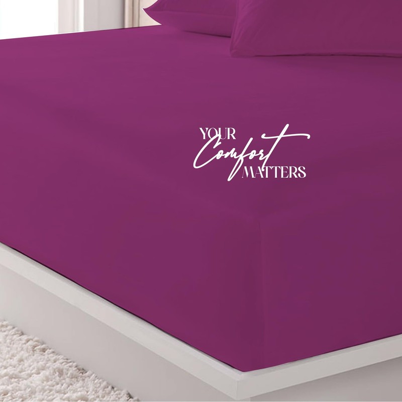 MistyMorning Extra Deep Fitted Sheet 16''/40cm, Egyptian Cotton bed sheets