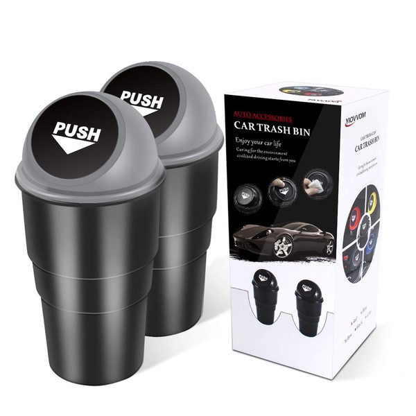 YIOVVOM Car Bin with Lid, Universal Mobile Phone Waste Bin