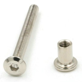 VEDA 10pcs ALLOY STEEL M6 X 40mm KITCHEN BEDROOM CABINET CUPBOARD FIXINGS HEX BOLTS CONNECTOR