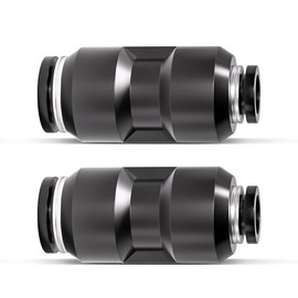 Innfeeltech 20 Pcs 6mm to 10mm Black Straight Reducer Push to Connect Pneumatic Fitting Quick Release Pneumatic Connectors