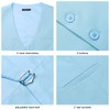 HISDERN Chaleco de traje para hombre con 3 bolsillos para