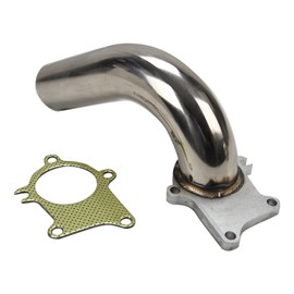 tiktik-fit T3/T4 T04E 5 Bolt Flange Stainess 2.5" Turbo Exhaust Pipe/Dump Pipe+Gasket
