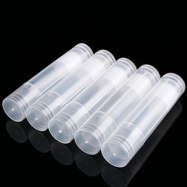 100pcs Transparente Bálsamo Labial Botella, 5ml Portátil Plástico Vacío Brillo de Labios Bálsamo Tubos con Varita, Reutilizables DIY Lipstick Botella Contenedor Viales para el Hogar Oficina Viajes