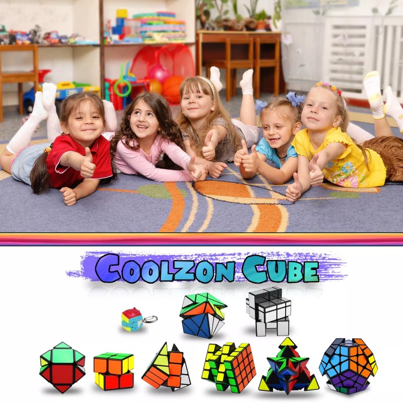 Coolzon Speed Cube Set, Puzzle Cube,9 Pack Magic Cubes Pyraminx