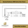 Dynasty Hardware Door Closer, Commercial Hydraulic Closer, Self-Closing, Spring Size