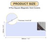 sourcing map 4Pcs Rectangle Magnetic Vent Covers, 12"x5.5" Floor Air