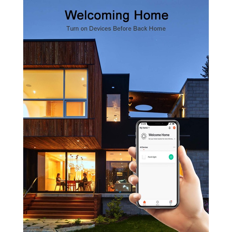 Smart Light Switch, Thinkbee 2.4Ghz WiFi Wireless Light Switch kit,