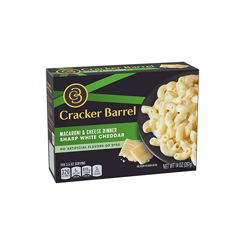 Cracker Barrel Sharp White Cheddar Macaroni & Cheese Dinner (12