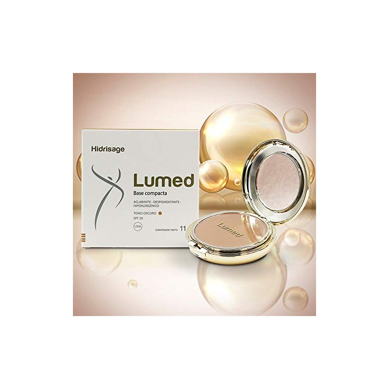 Lumed Base de Maquillaje Compacta, Aclarante y Despigmentante, Protector solar