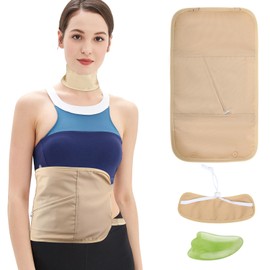 XiNanc Castor Oil Packs for Liver Detox, Reusable Organic Castor Oil Pack, Constipation & Inflammation Relief, Universal for Men & Women, Adjustable Elastic Band, Anti-Leakage, Machine Washable