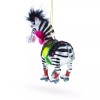 BESTPYSANKY Zebra in Costume Blown Glass Christmas Ornament