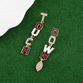 Firopia Touch Down Earrings for Women | Football Earrings for Women | Game Day Earrings | Jewelry Gifts for Sport Lover Football Team