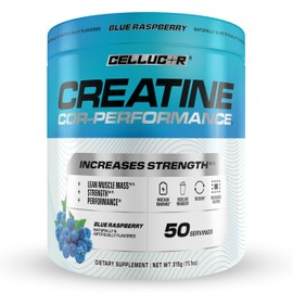 Cellucor Creatine Powder, Blue Raspberry Flavor - Increases Strength, Lean Muscle Mass & Endurance, Micronized Creatine for Fast Absorption, 5g Creatine per Serving, 50 Servings