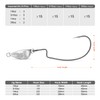 OJY&DOIIIY Weighted Texas Rig Hooks, Weedless Swimbait Jig Heads for