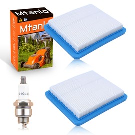 2 Pack Air Filter for Briggs & Stratton 491588S 491588 Craftsman 33644 Toro Troy-Bilt Push Lawn Mower & 5062K Spark Plug Compatible Model – Ideal for Optimal Engine Performance