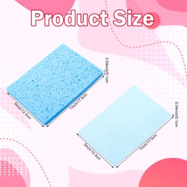 Honeydak 12 Pcs Cellulose Compressed Sponges for Craft 5" x 7" DIY Art Stamps Projects Supplies Assorted Colors Natural Dish Sponges for Classroom Crafts Home Cleaning