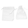 Dealglad 100Pcs Organza Gift Bags 3.5x4.5 inch, White Drawstring Mesh