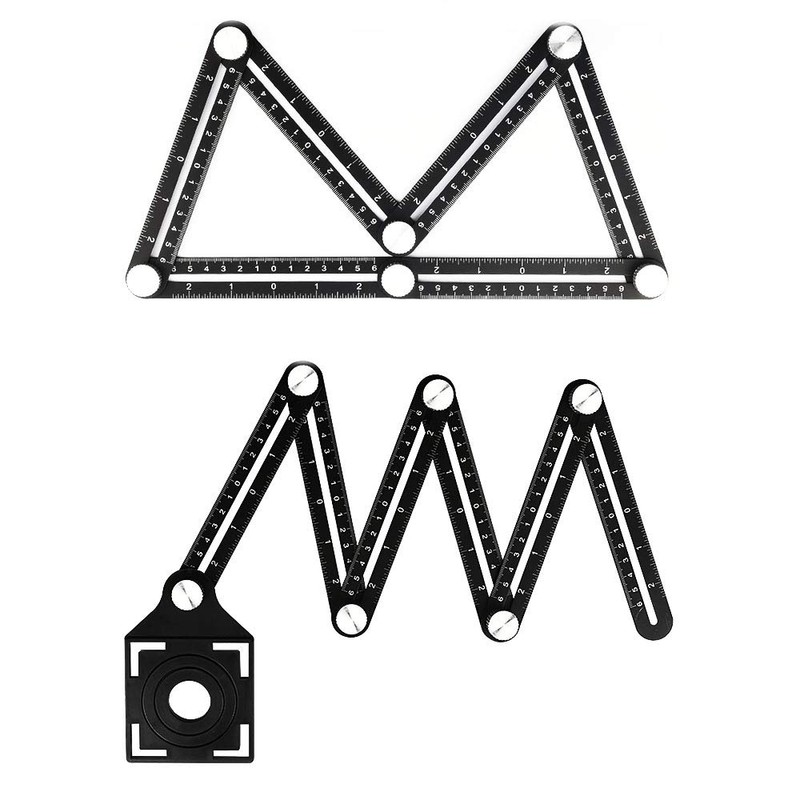 NUZAMAS Multi-Angle Ruler, Angle Luiser Instant Template, Measure Measure Tool,