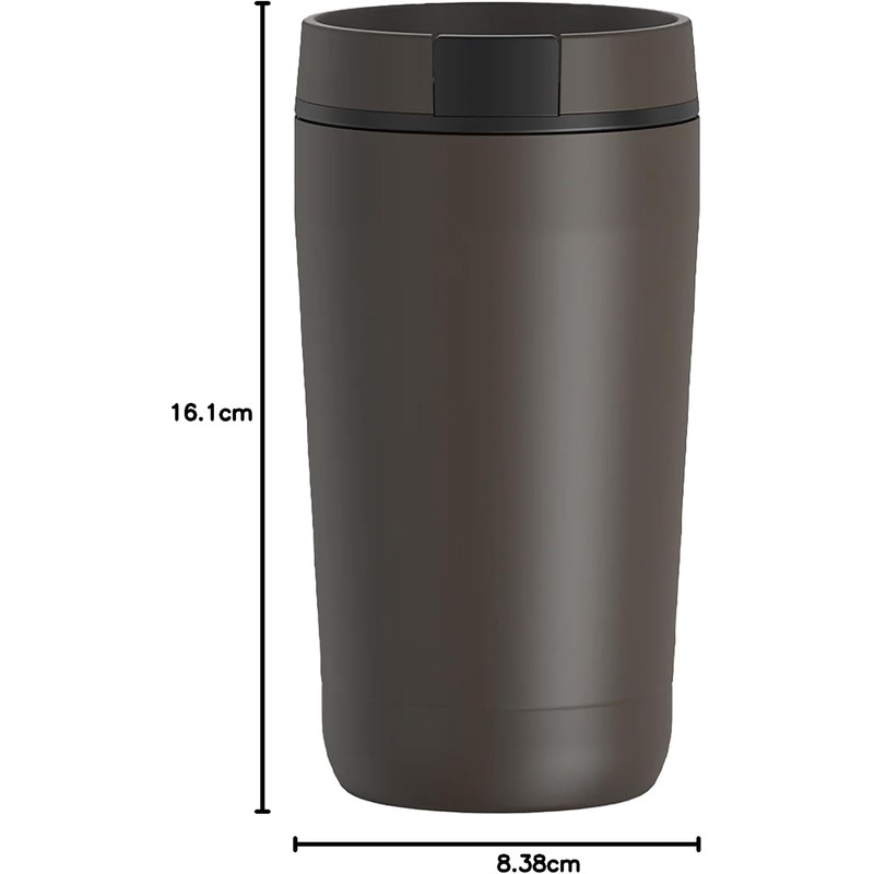 THERMOS ALTA SERIES Vaso de acero inoxidable, 12 onzas, negro