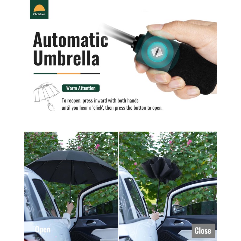 Chakipee Windproof Travel for Men and Women 25 Inch Reverse