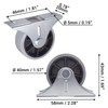 SKIR'CO (Pack of 20) 40mm Rubber Wheels Furniture Castors Fixed