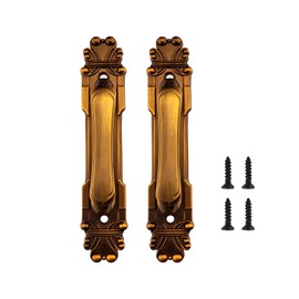 Flylin 2Pcs Antique Door Pull Handle, European Style Antique Cabinet Pull Handle Kitchen Door Handles for Cabinets Drawer Closet Wardrobe Pull (Bronze)