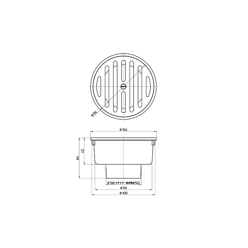 SANEI (サンエイ) drainage products one-way trap SU, VU pipe compatible