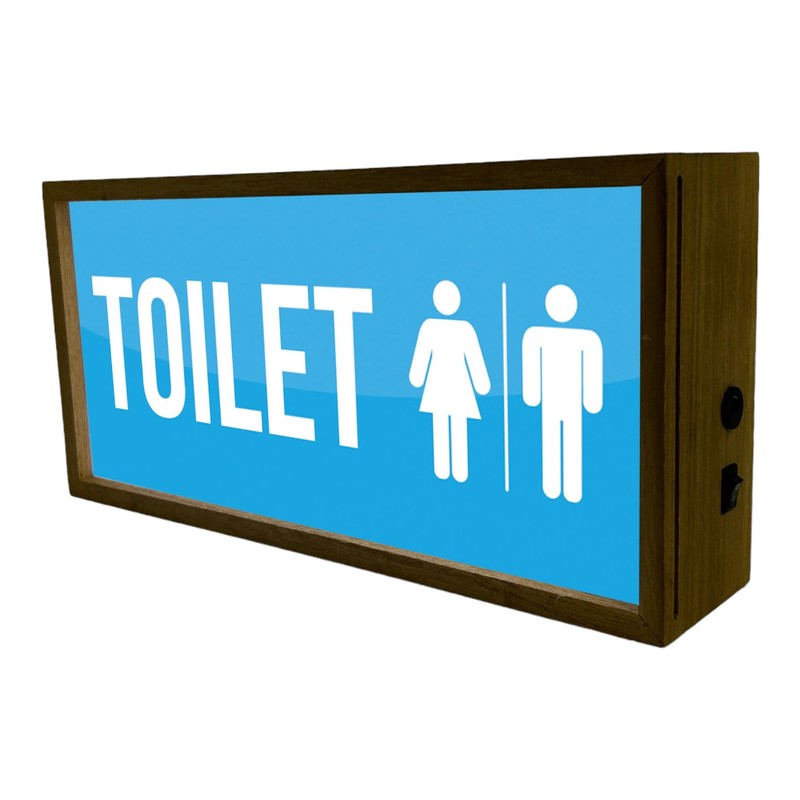Light Box Toilet Male Female Sign | Illuminated Light Up
